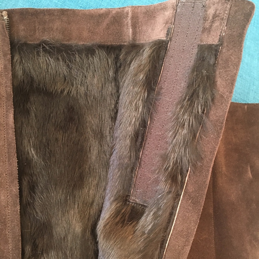 Salvatore Ferragamo Suede Brown Boots 37 US 6.5 - Picture 3 of 7